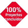 100% Proyectos concluidos